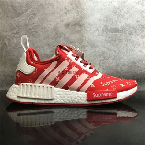 supreme x louis vuitton x adidas nmd r1 red